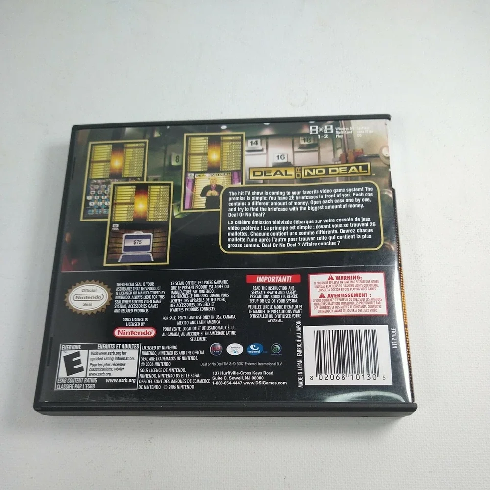 Deal or No Deal (Nintendo DS, 2007) NDS - CIB Complete - Authentic